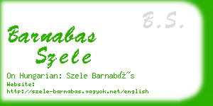 barnabas szele business card